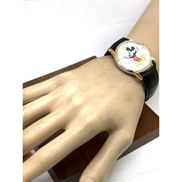 Disney Mickey Mouse Women\'s Watch White Dial Quartz Black Leather Band W002755 main image 13